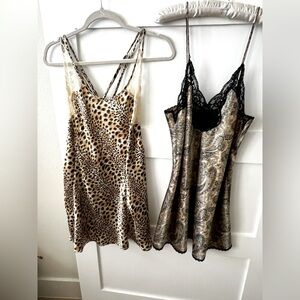 2 Sexy Leopard and paisley Nighties!! 1st is Victoria Secret!